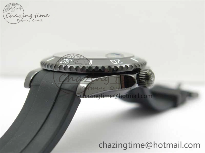 Submariner 40mm Black Ceramic 5GF Best Edition Painting Dial on Black Rubber Strap SA3135