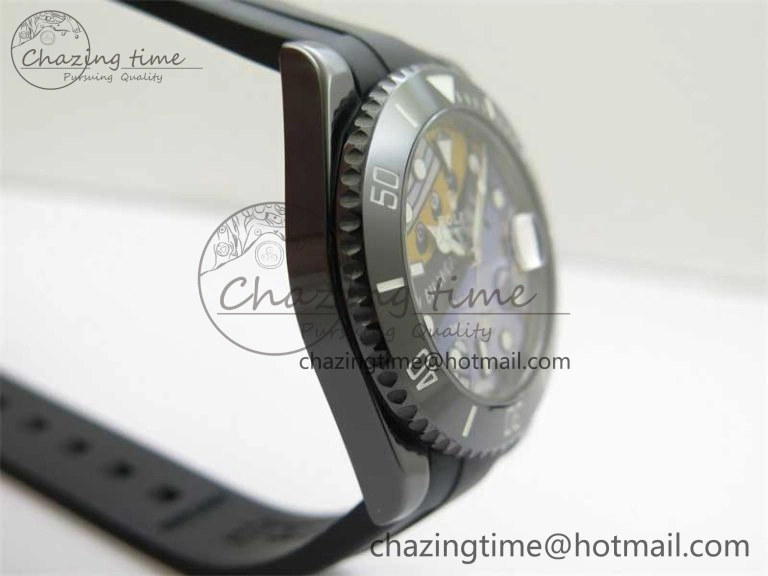 Submariner 40mm Black Ceramic 5GF Best Edition Painting Dial on Black Rubber Strap SA3135