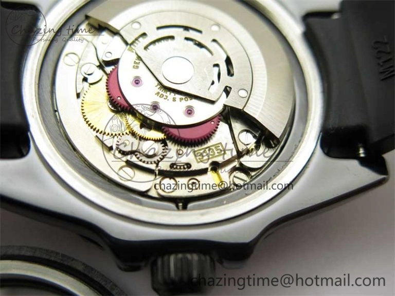 Submariner 40mm Black Ceramic 5GF Best Edition Pink Painting Dial on Black Rubber Strap SA3135