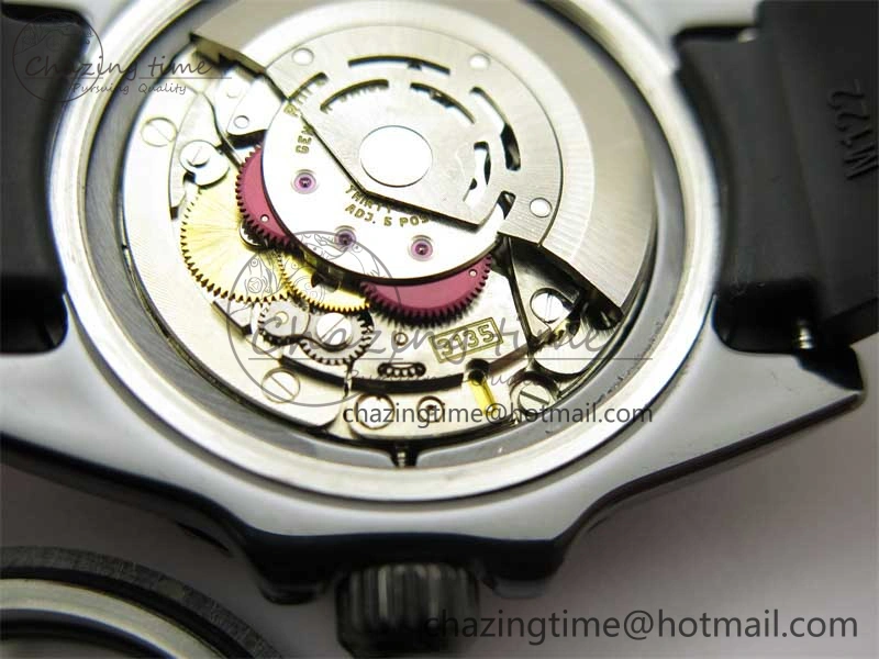 Submariner 40mm Black Ceramic 5GF Best Edition Pink Painting Dial on Black Rubber Strap SA3135