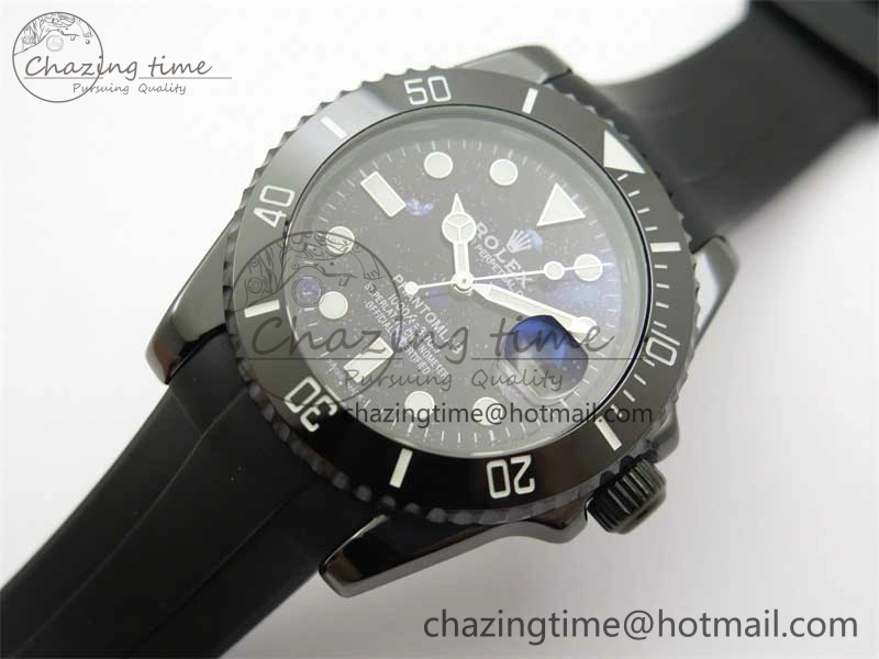 Submariner 40mm Black Ceramic 5GF Best Edition Starry Painting Dial on Black Rubber Strap SA3135