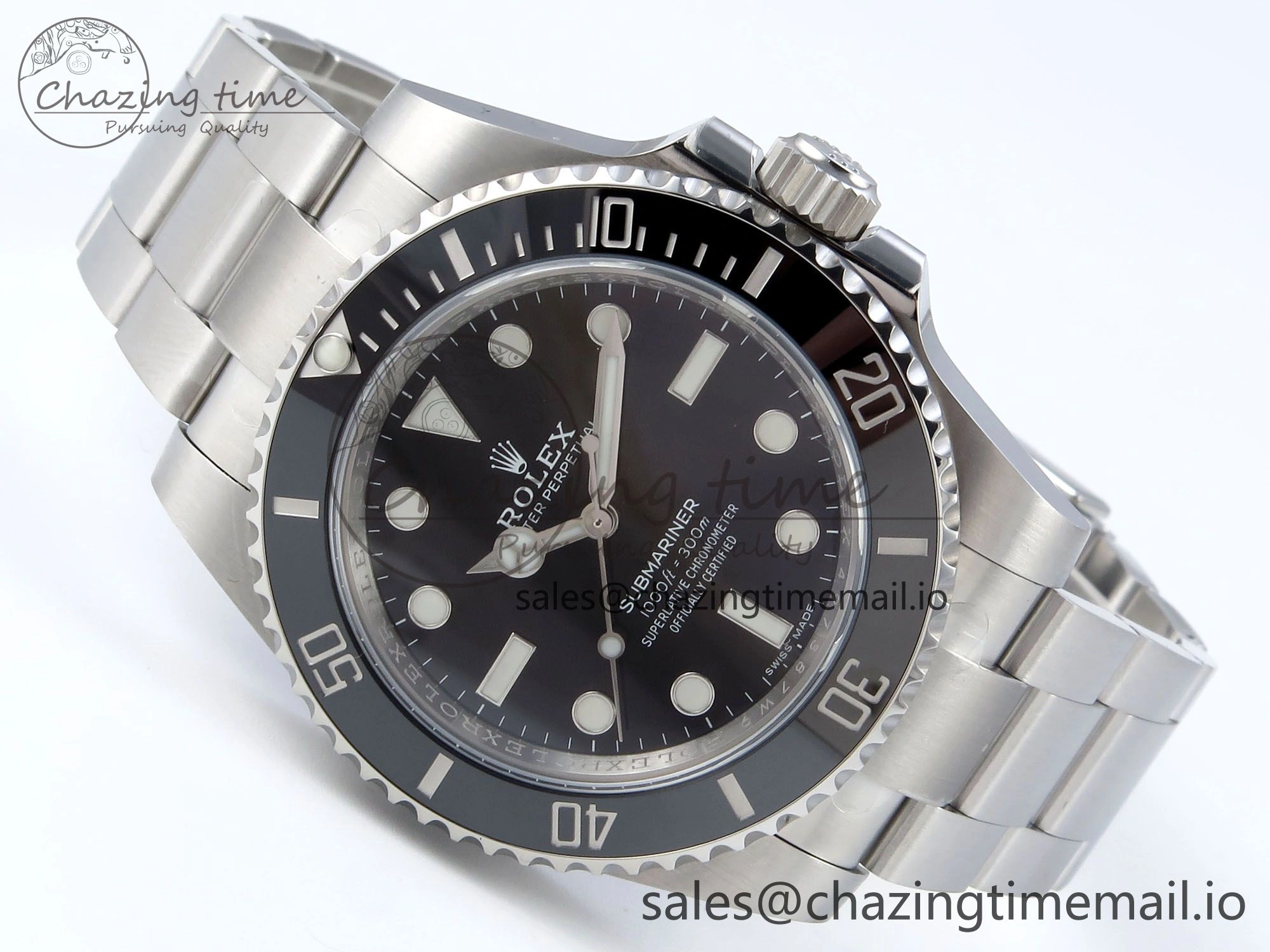 Submariner 40mm No Date 114060 SS ARF 1:1 Best Edition Steel Black Dial 904L SS Oyster Bracelet SH3130