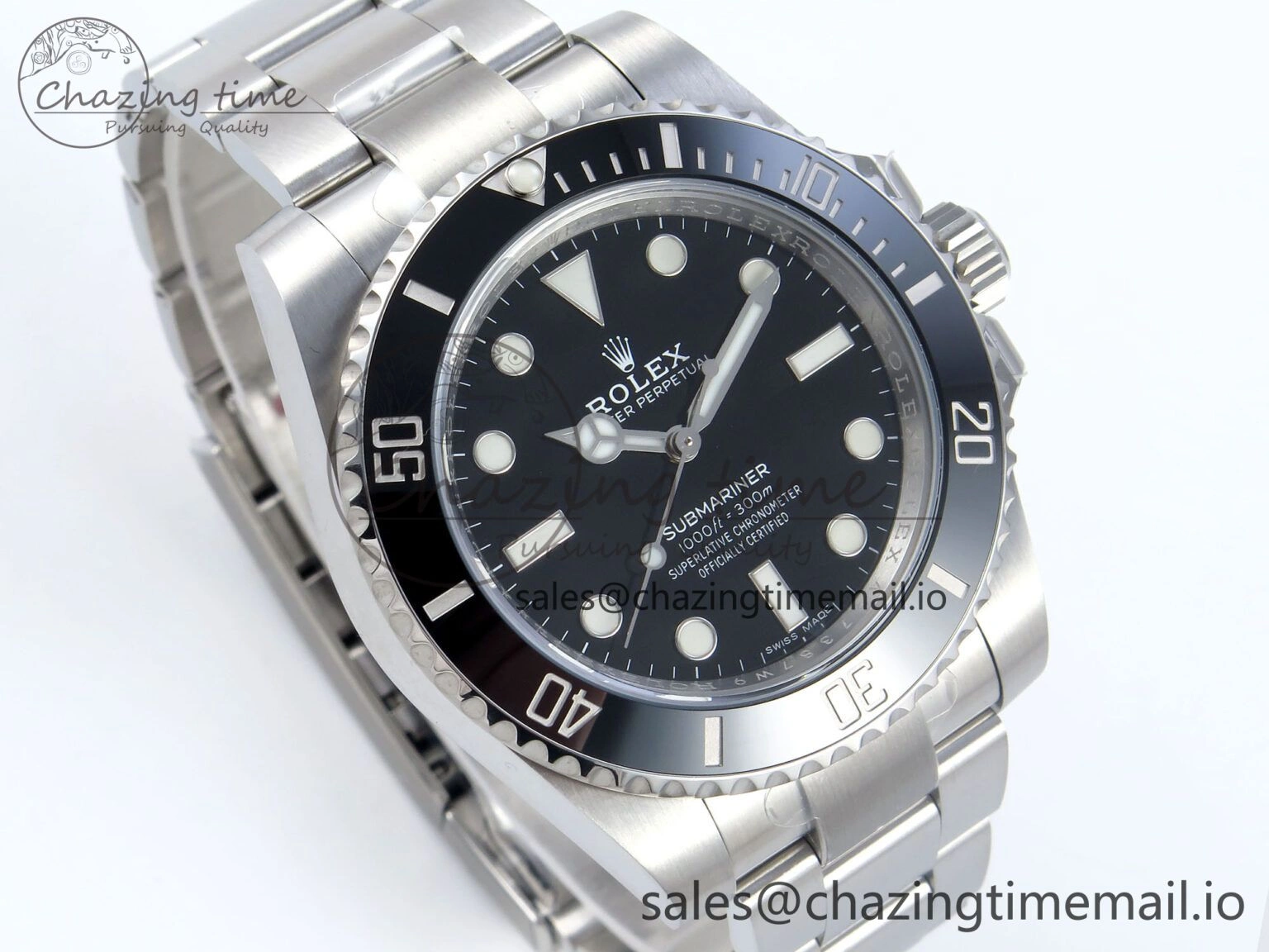 Submariner 40mm No Date 114060 SS ARF 1:1 Best Edition Steel Black Dial 904L SS Oyster Bracelet SH3130