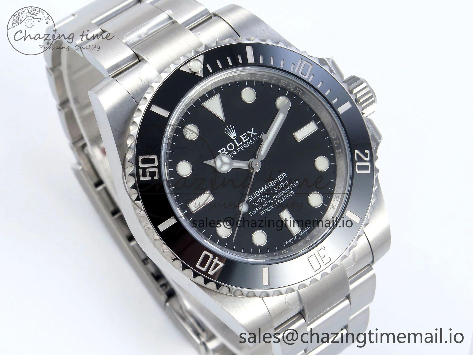 Submariner 40mm No Date 114060 SS ARF 1:1 Best Edition Steel Black Dial 904L SS Oyster Bracelet SH3130