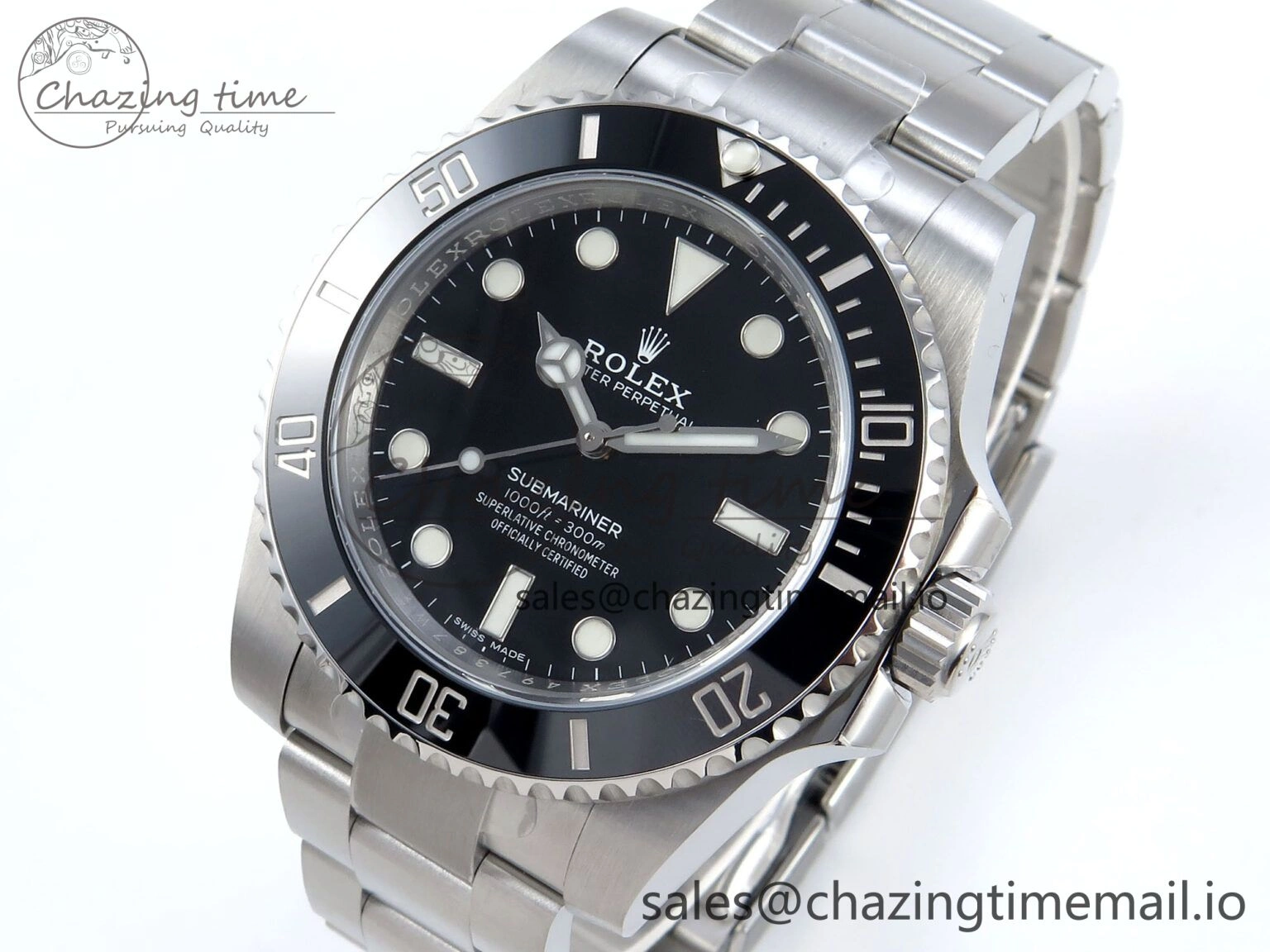 Submariner 40mm No Date 114060 SS ARF 1:1 Best Edition Steel Black Dial 904L SS Oyster Bracelet SH3130