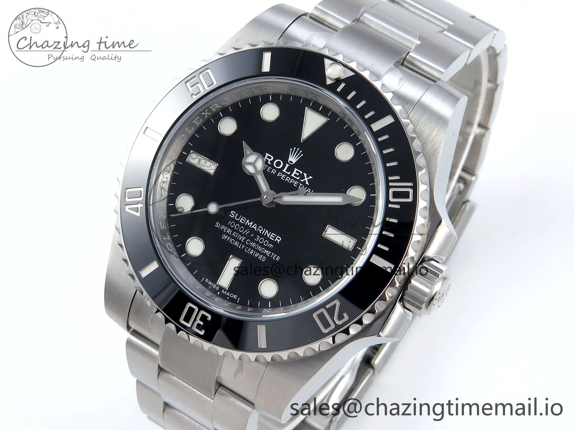 Submariner 40mm No Date 114060 SS ARF 1:1 Best Edition Steel Black Dial 904L SS Oyster Bracelet SH3130