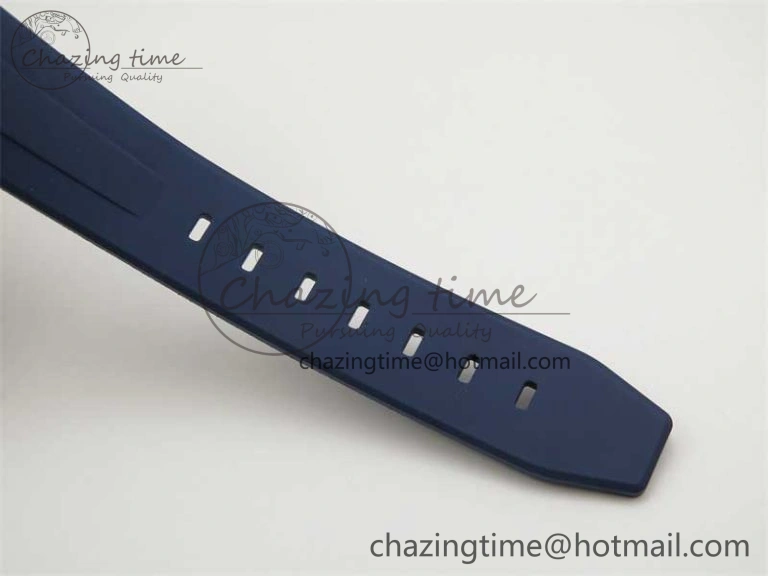 Submariner 40mm White Ceramic 5GF Best Edition Dark Blue Dial on Blue Rubber Strap SA3135