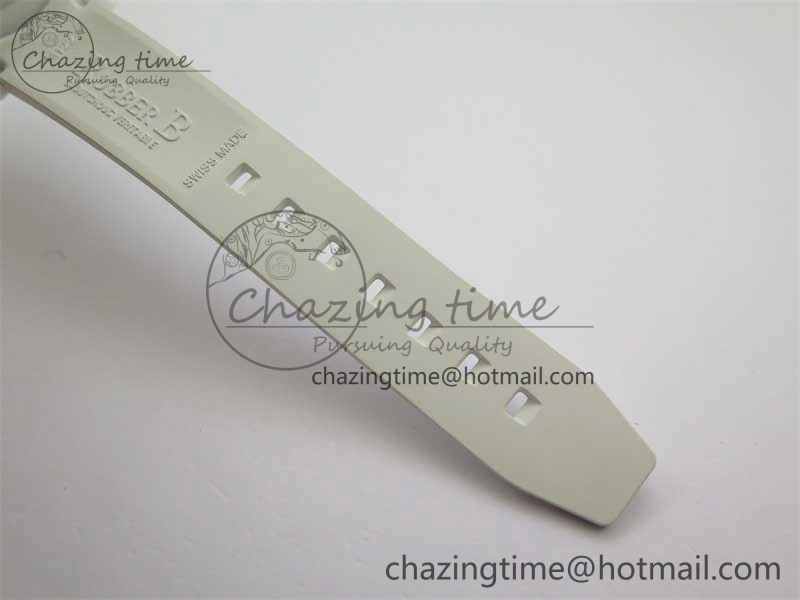 Submariner 40mm White Ceramic 5GF Best Edition Sea Painting Dial on White Rubber Strap SA3135