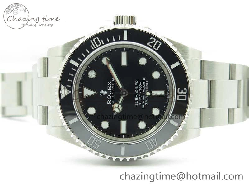 Submariner 41mm 124060 No Date 904L Steel ROF 1:1 Best Edition Black Dial On SS Bracelet A2824