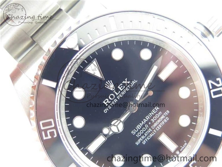 Submariner 41mm 124060 No Date 904L Steel ROF 1:1 Best Edition Black Dial On SS Bracelet A2824