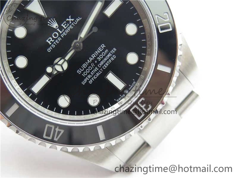 Submariner 41mm 124060 No Date 904L Steel ROF 1:1 Best Edition Black Dial On SS Bracelet A2824