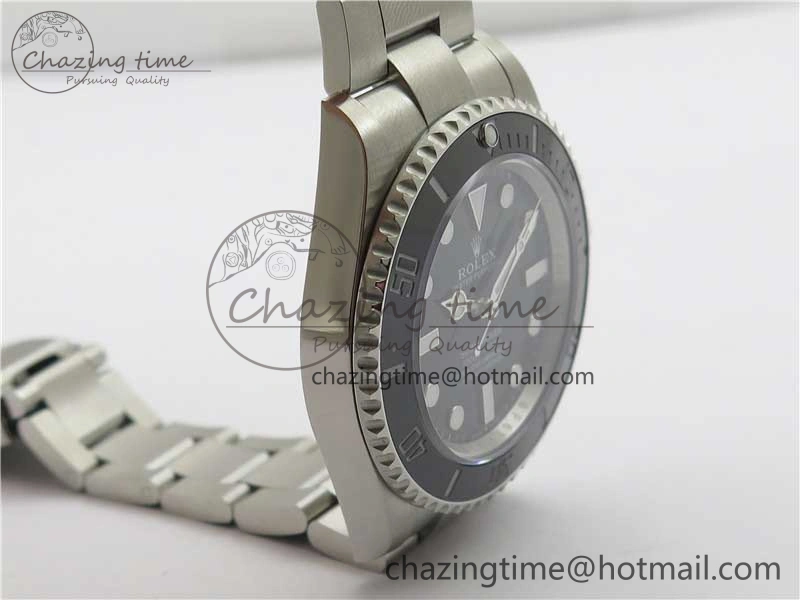 Submariner 41mm 124060 No Date 904L Steel ROF 1:1 Best Edition Black Dial On SS Bracelet A2824