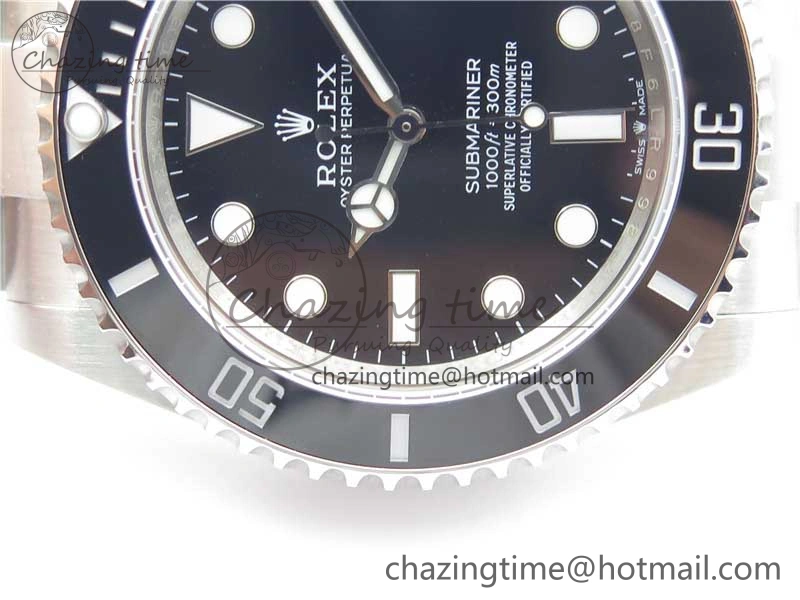 Submariner 41mm 124060 No Date 904L Steel ROF 1:1 Best Edition Black Dial On SS Bracelet A2824
