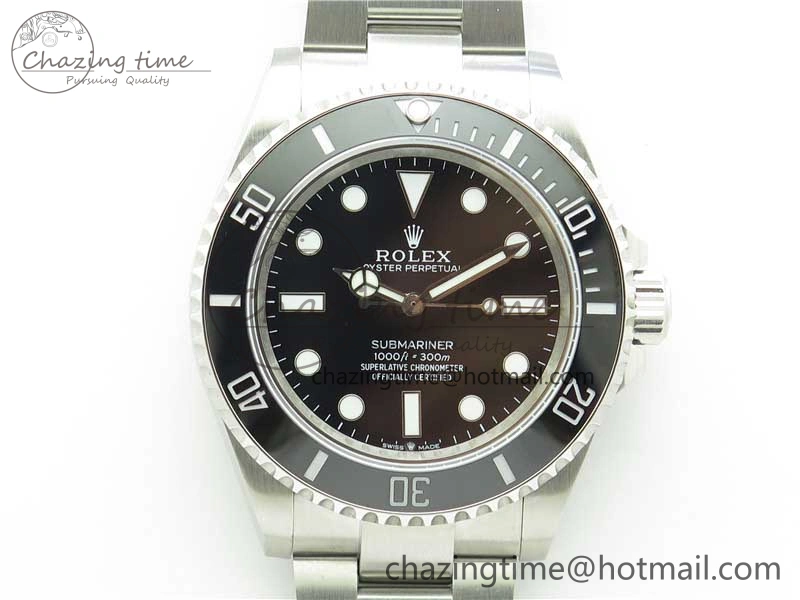 Submariner 41mm 124060 No Date 904L Steel ROF 1:1 Best Edition Black Dial On SS Bracelet A2824