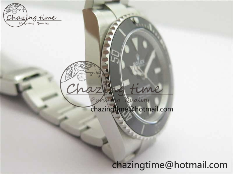 Submariner 41mm 124060 No Date BP Maker Black Dial on SS Bracelet A3230