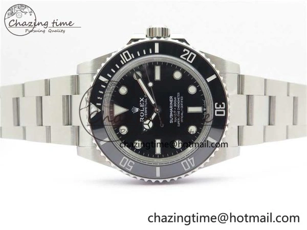 Submariner 41mm 124060 No Date BP Maker Black Dial on SS Bracelet A3230