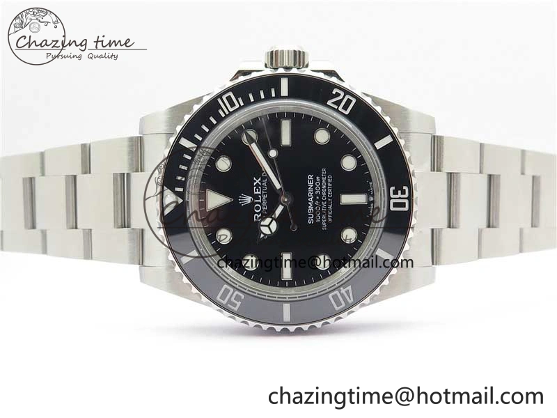 Submariner 41mm 124060 No Date BP Maker Black Dial on SS Bracelet A3230