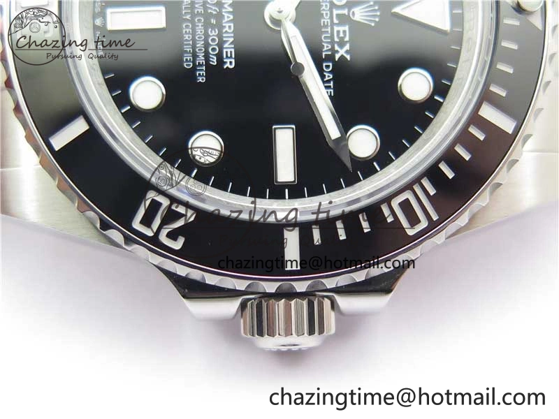 Submariner 41mm 124060 No Date BP Maker Black Dial on SS Bracelet A3230
