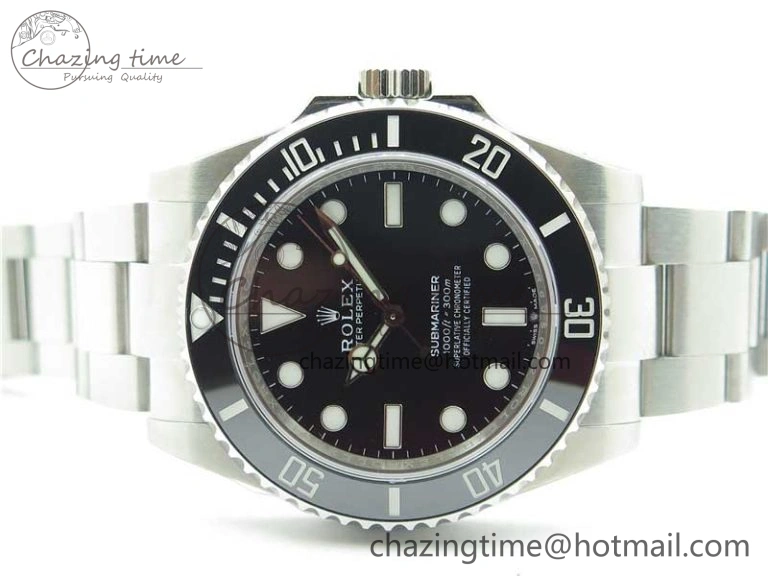 Submariner 41mm 124060 No Date EWF Black Dial on SS Bracelet A3235