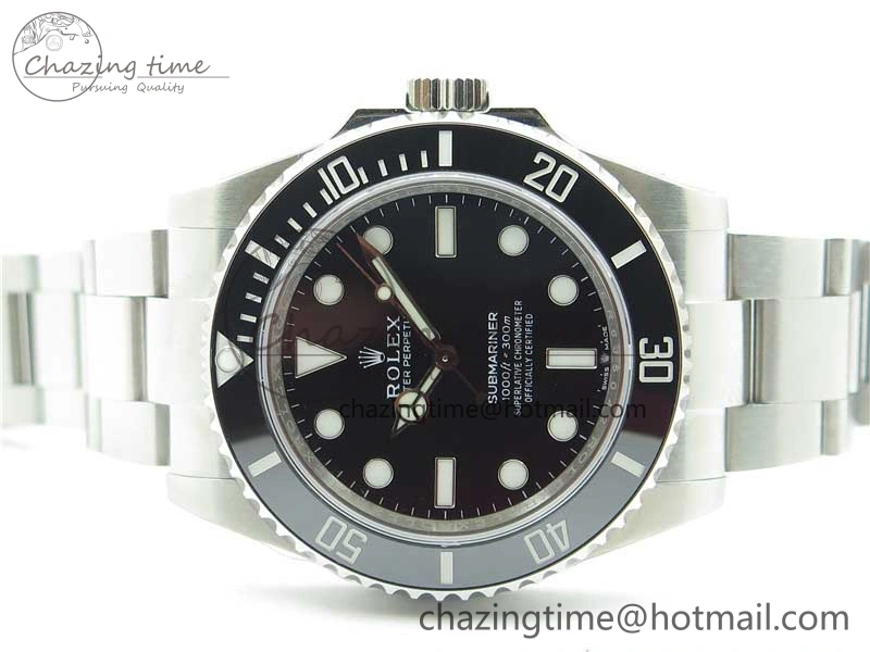 Submariner 41mm 124060 No Date EWF Black Dial on SS Bracelet A3235