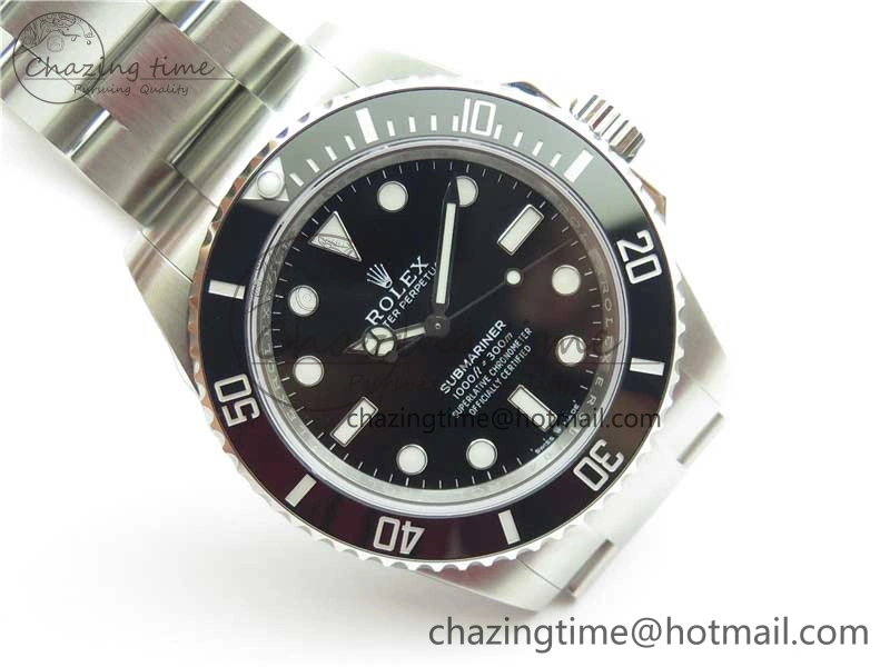 Submariner 41mm 124060 No Date EWF Black Dial on SS Bracelet A3235