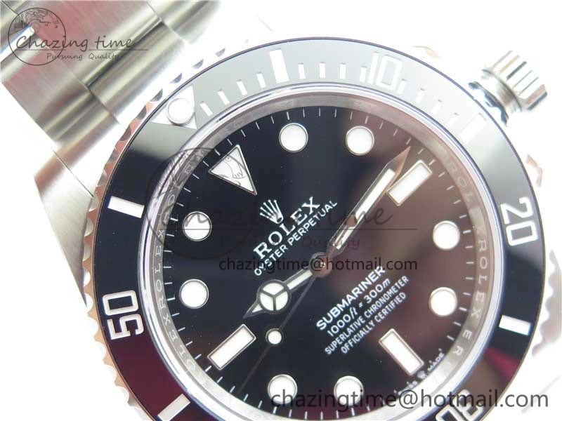 Submariner 41mm 124060 No Date EWF Black Dial on SS Bracelet A3235