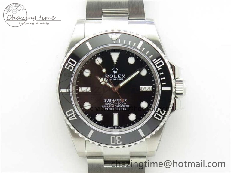 Submariner 41mm 124060 No Date EWF Black Dial on SS Bracelet A3235