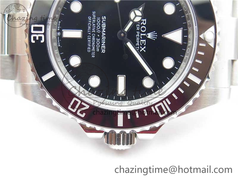 Submariner 41mm 124060 No Date EWF Black Dial on SS Bracelet A3235