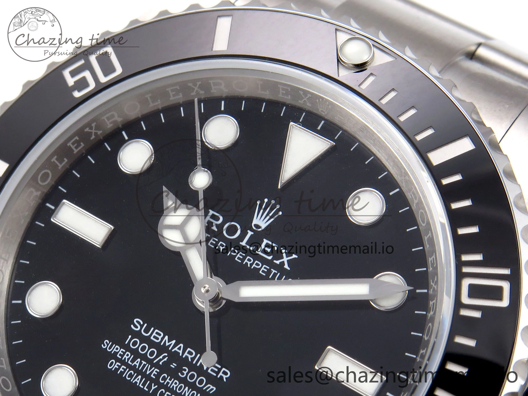 Submariner 41mm 124060 No Date SS EWEF Best Edition Black Dial on SS Bracelet A3230