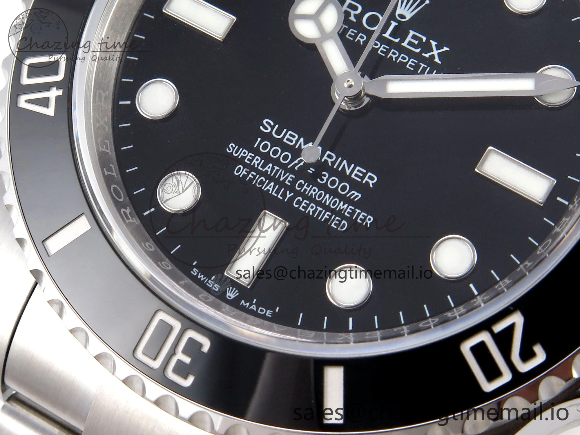 Submariner 41mm 124060 No Date SS EWEF Best Edition Black Dial on SS Bracelet A3230
