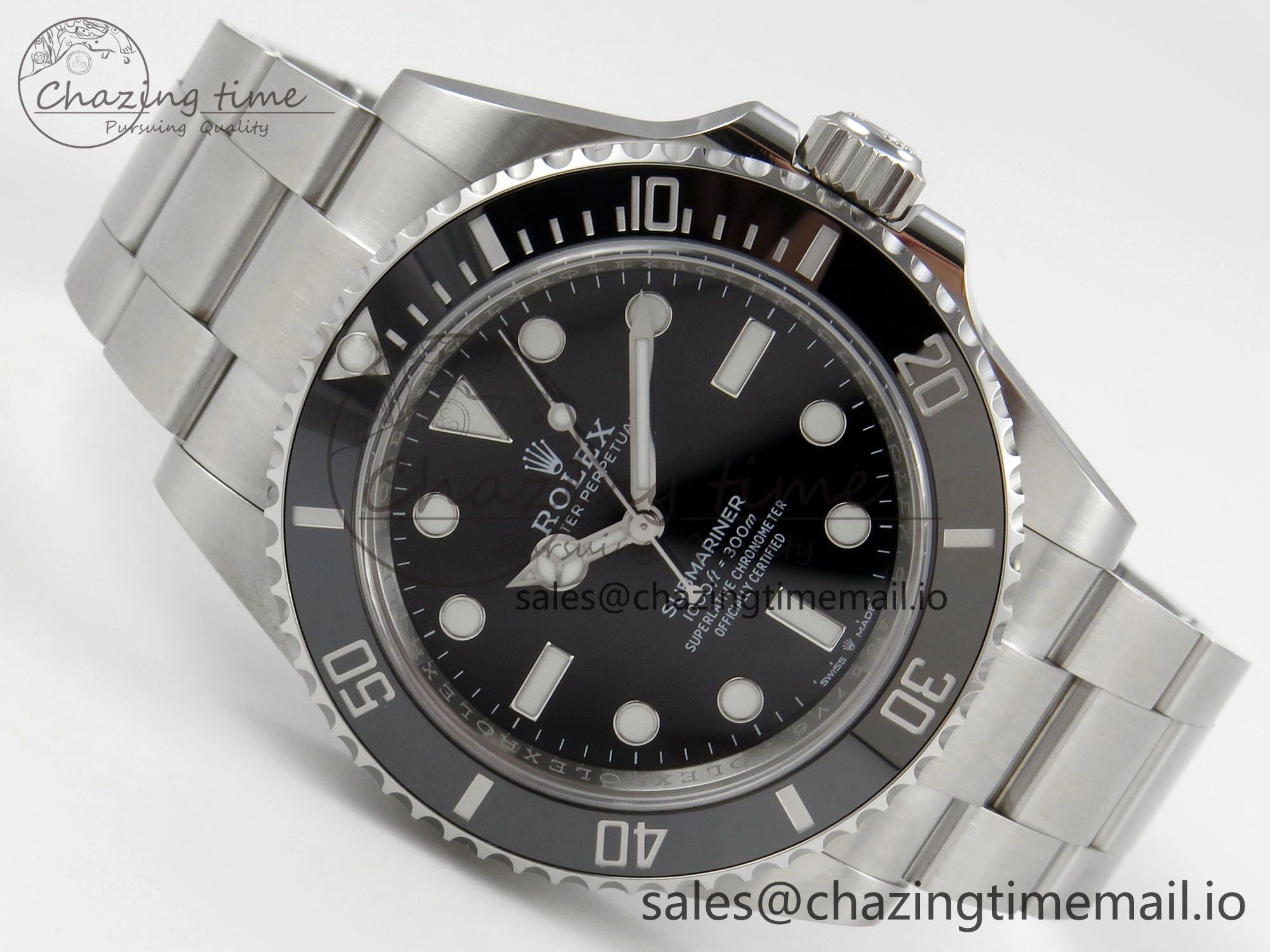 Submariner 41mm 124060 No Date THBF 904L Black Ceramic 1:1 Best Edition on SS Bracelet SH3230