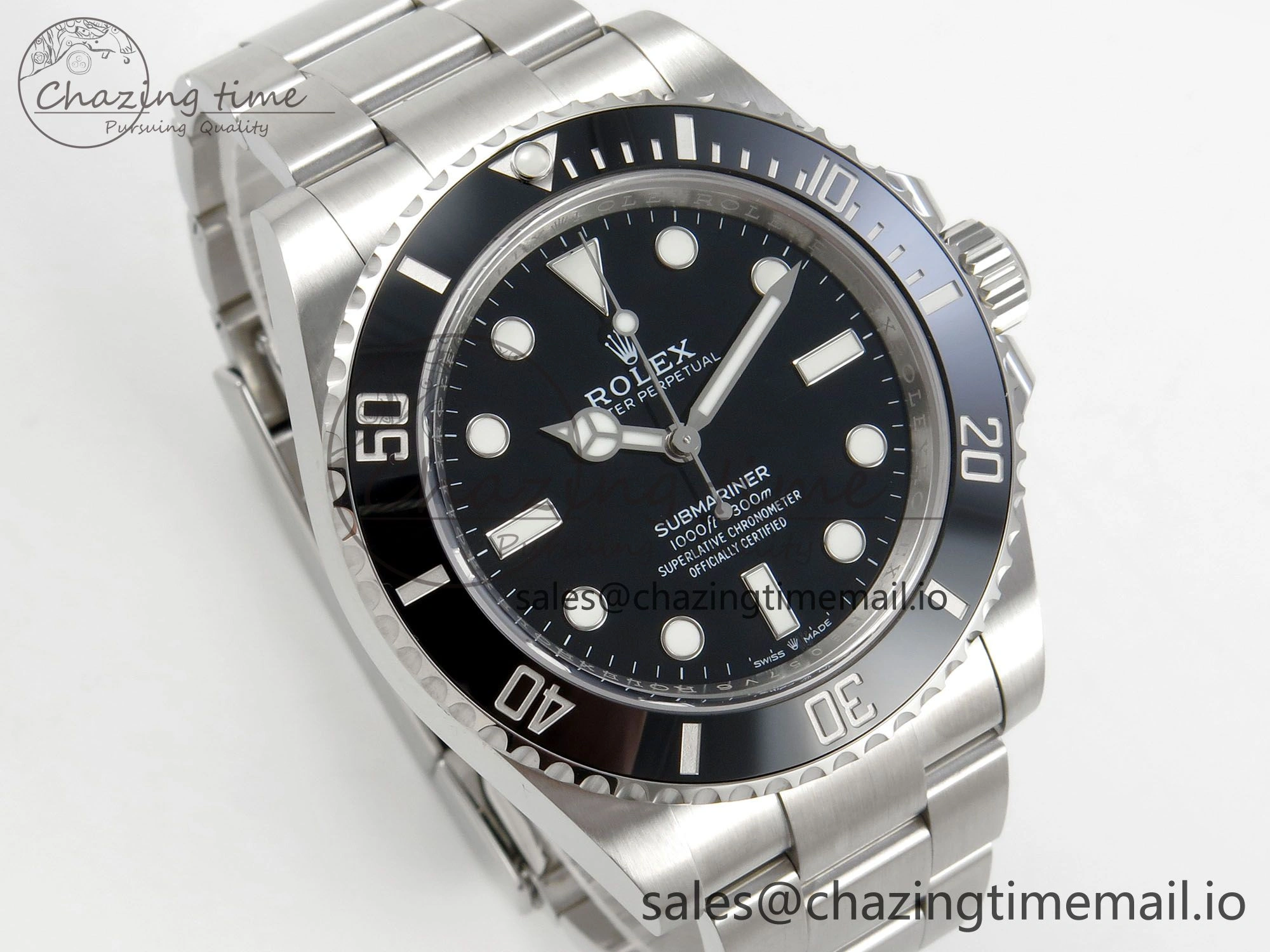 Submariner 41mm 124060 No Date THBF 904L Black Ceramic 1:1 Best Edition on SS Bracelet SH3230
