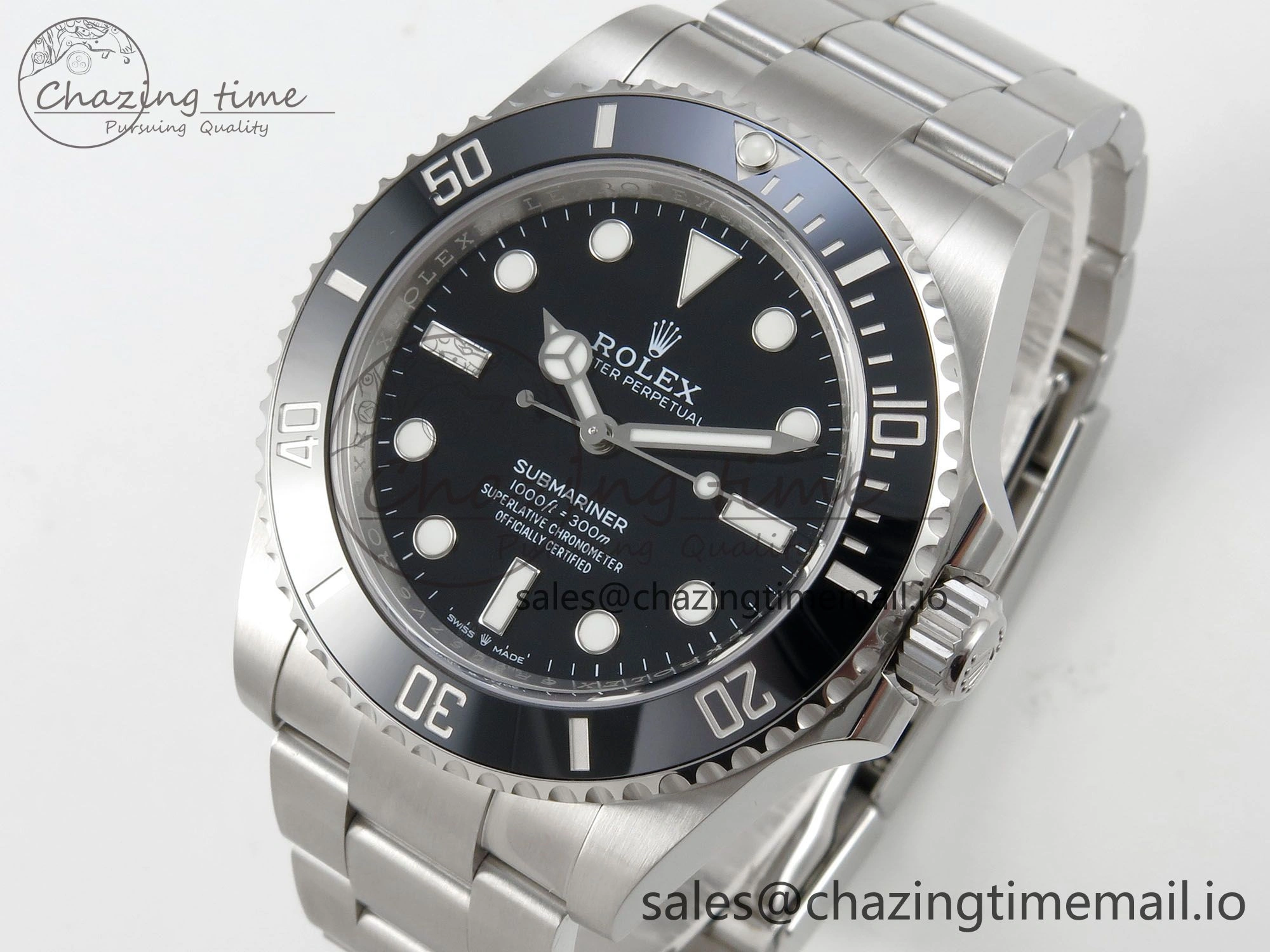 Submariner 41mm 124060 No Date THBF 904L Black Ceramic 1:1 Best Edition on SS Bracelet SH3230