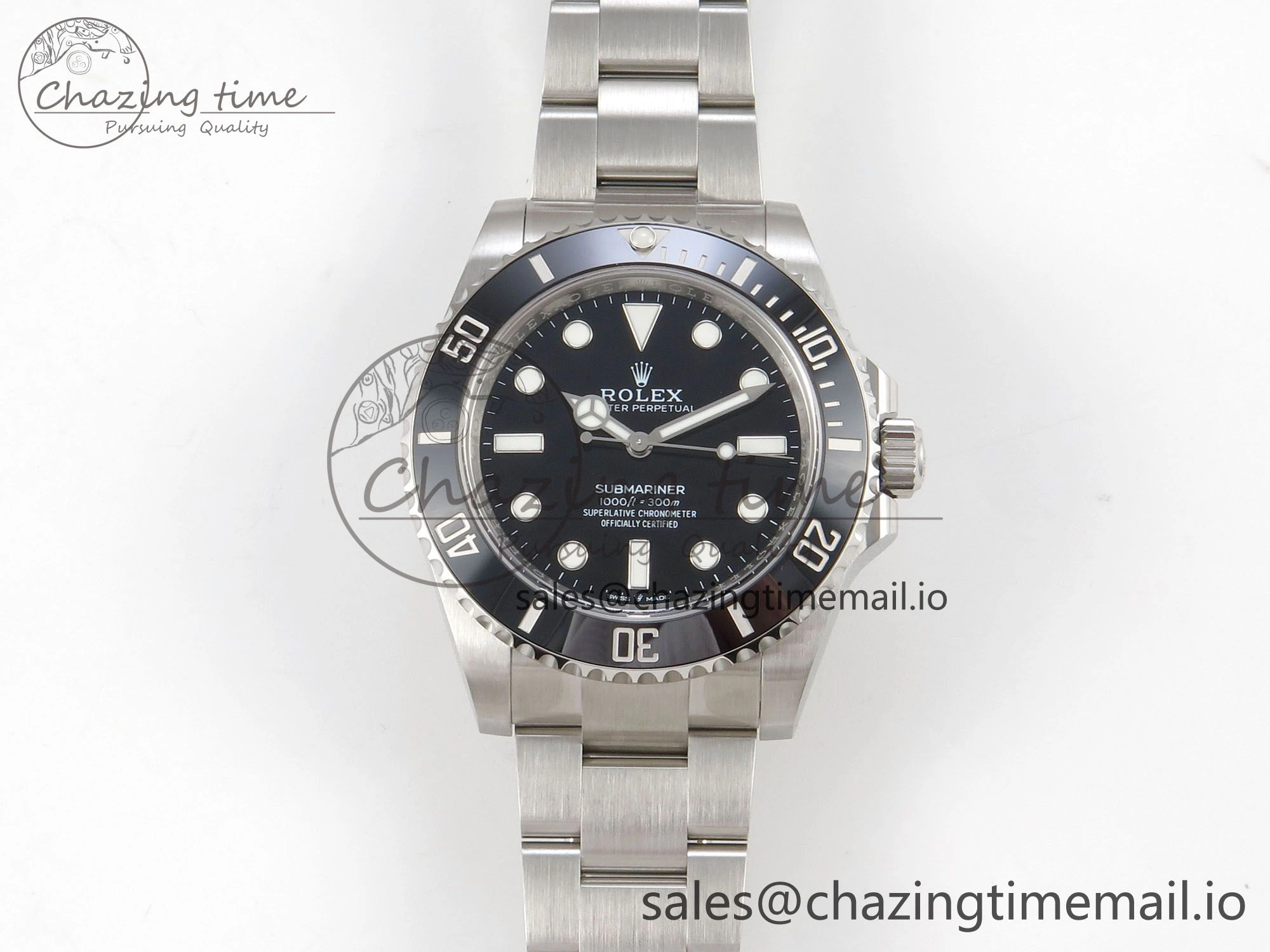 Submariner 41mm 124060 No Date THBF 904L Black Ceramic 1:1 Best Edition on SS Bracelet SH3230