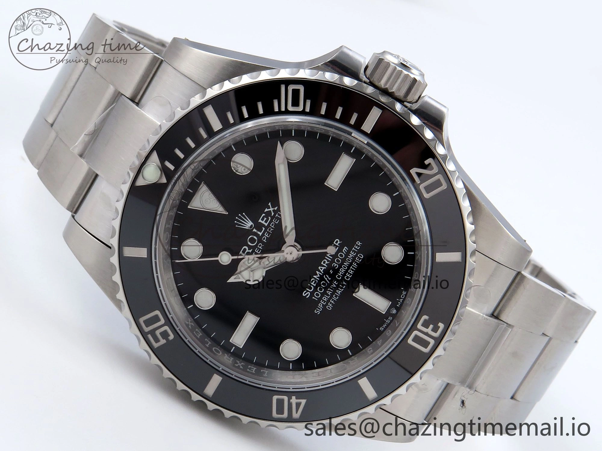 Submariner 41mm 124060 No Date VSF 1:1 Best Edition Black Ceramic on SS Bracelet VS3230
