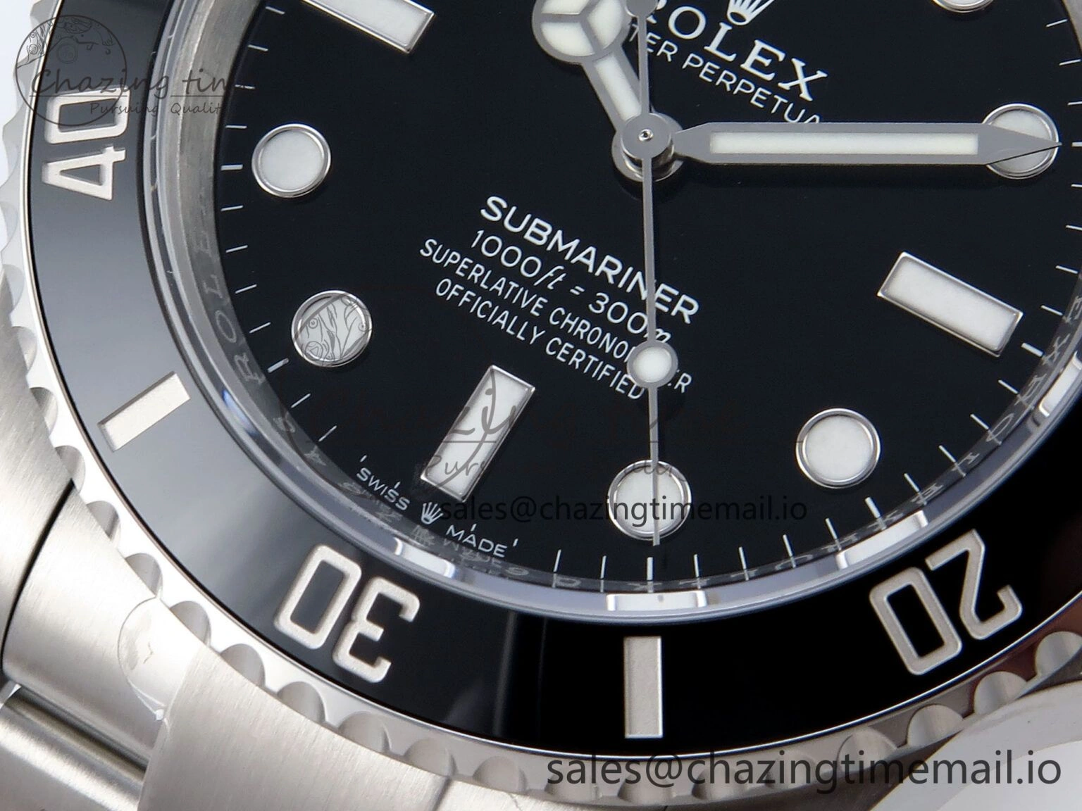 Submariner 41mm 124060 No Date VSF 1:1 Best Edition Black Ceramic on SS Bracelet VS3230