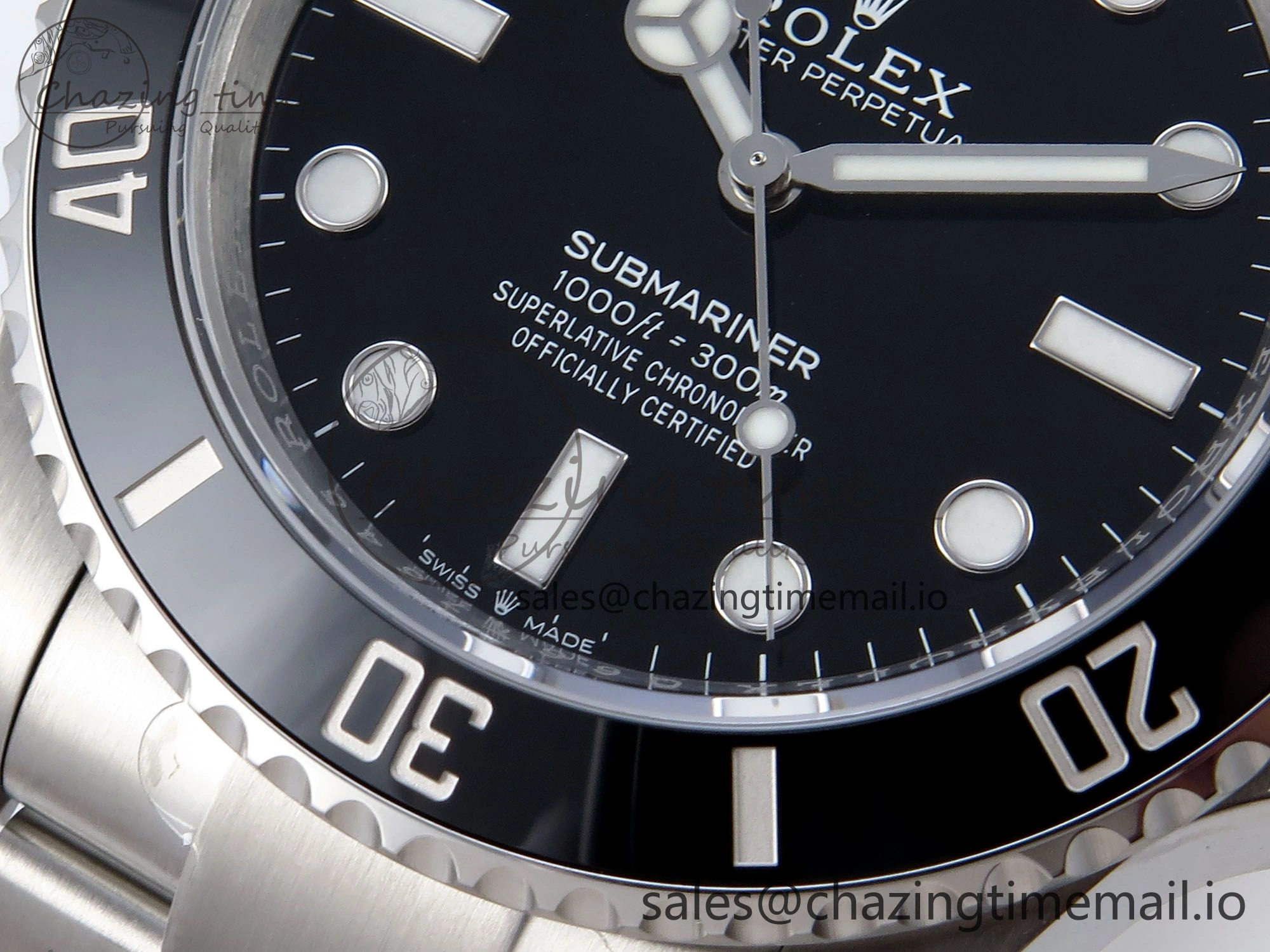 Submariner 41mm 124060 No Date VSF 1:1 Best Edition Black Ceramic on SS Bracelet VS3230