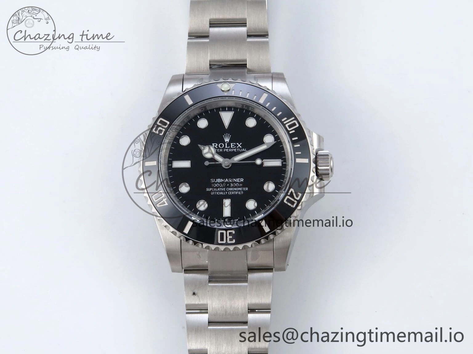 Submariner 41mm 124060 No Date VSF 1:1 Best Edition Black Ceramic on SS Bracelet VS3230