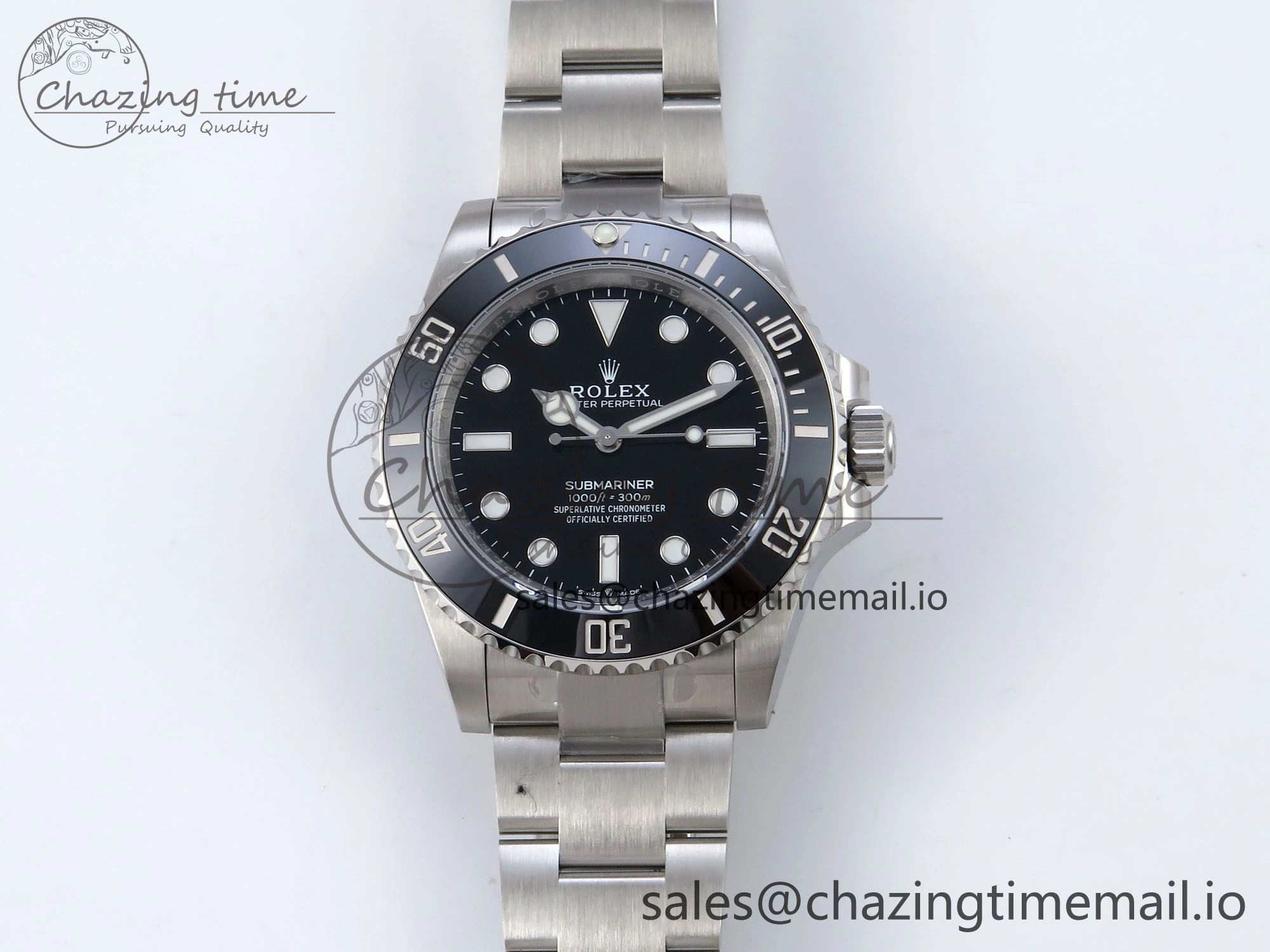 Submariner 41mm 124060 No Date VSF 1:1 Best Edition Black Ceramic on SS Bracelet VS3230