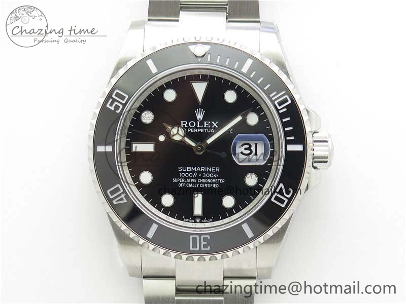 Submariner 41mm 126610 LN 904L Steel ROF 1:1 Best Edition Black Dial On SS Bracelet A2824