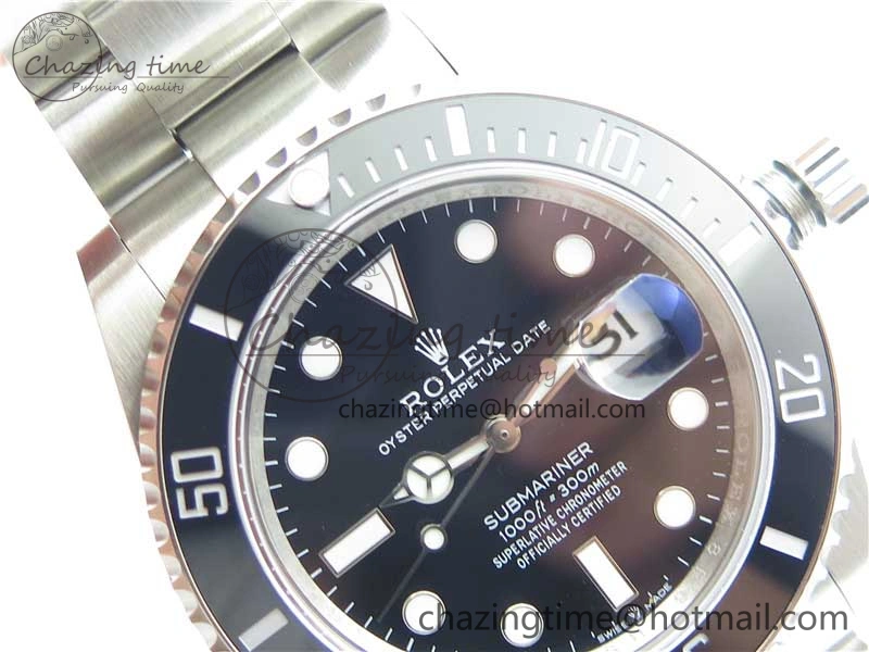 Submariner 41mm 126610 LN 904L Steel ROF 1:1 Best Edition Black Dial On SS Bracelet A2824