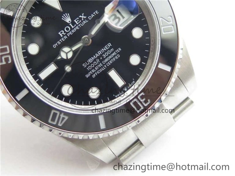Submariner 41mm 126610 LN 904L Steel ROF 1:1 Best Edition Black Dial On SS Bracelet A2824