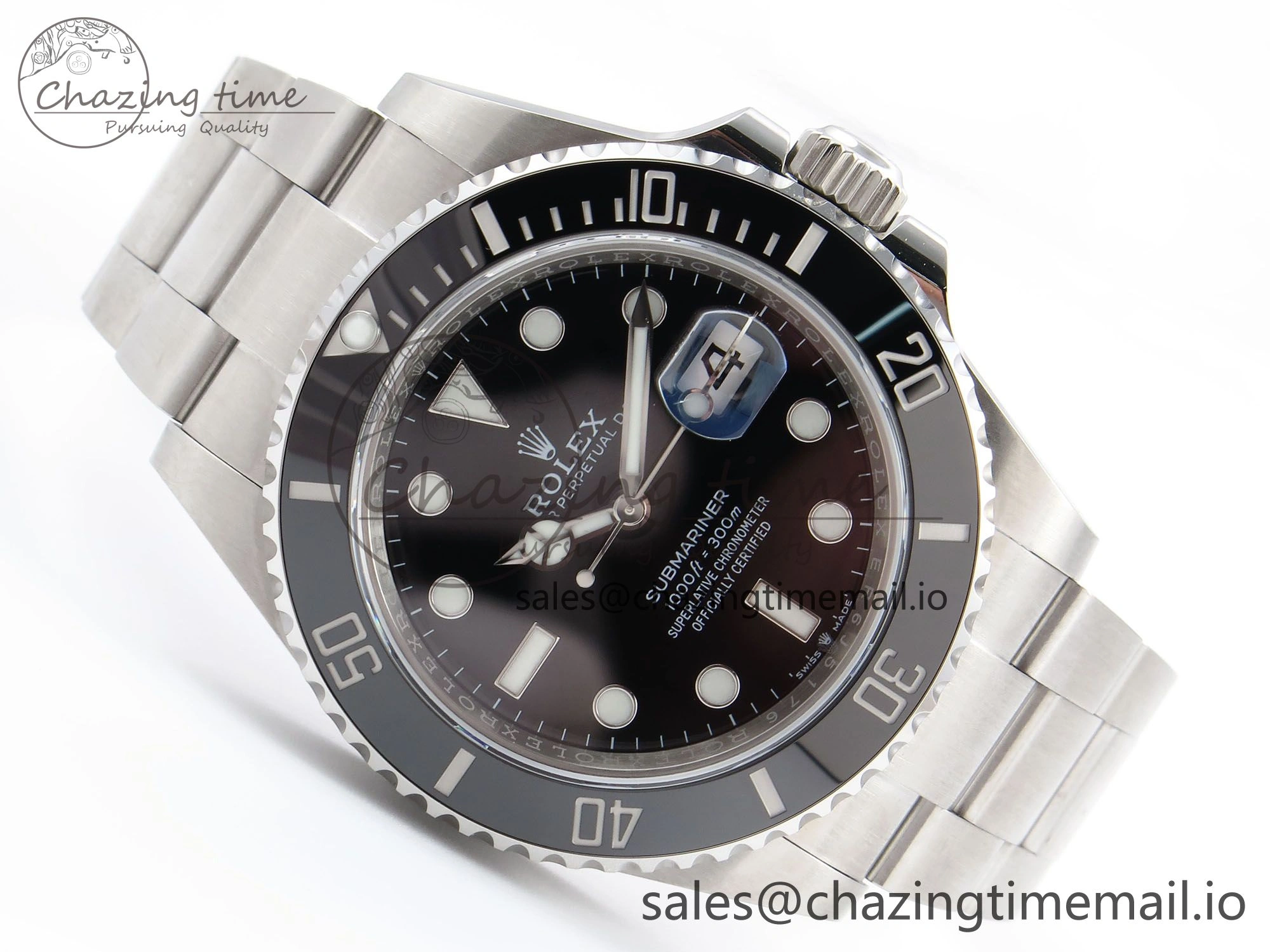 Submariner 41mm 126610 LN Black Ceramic EWEF 1:1 Best Edition on Bracelet SH3235