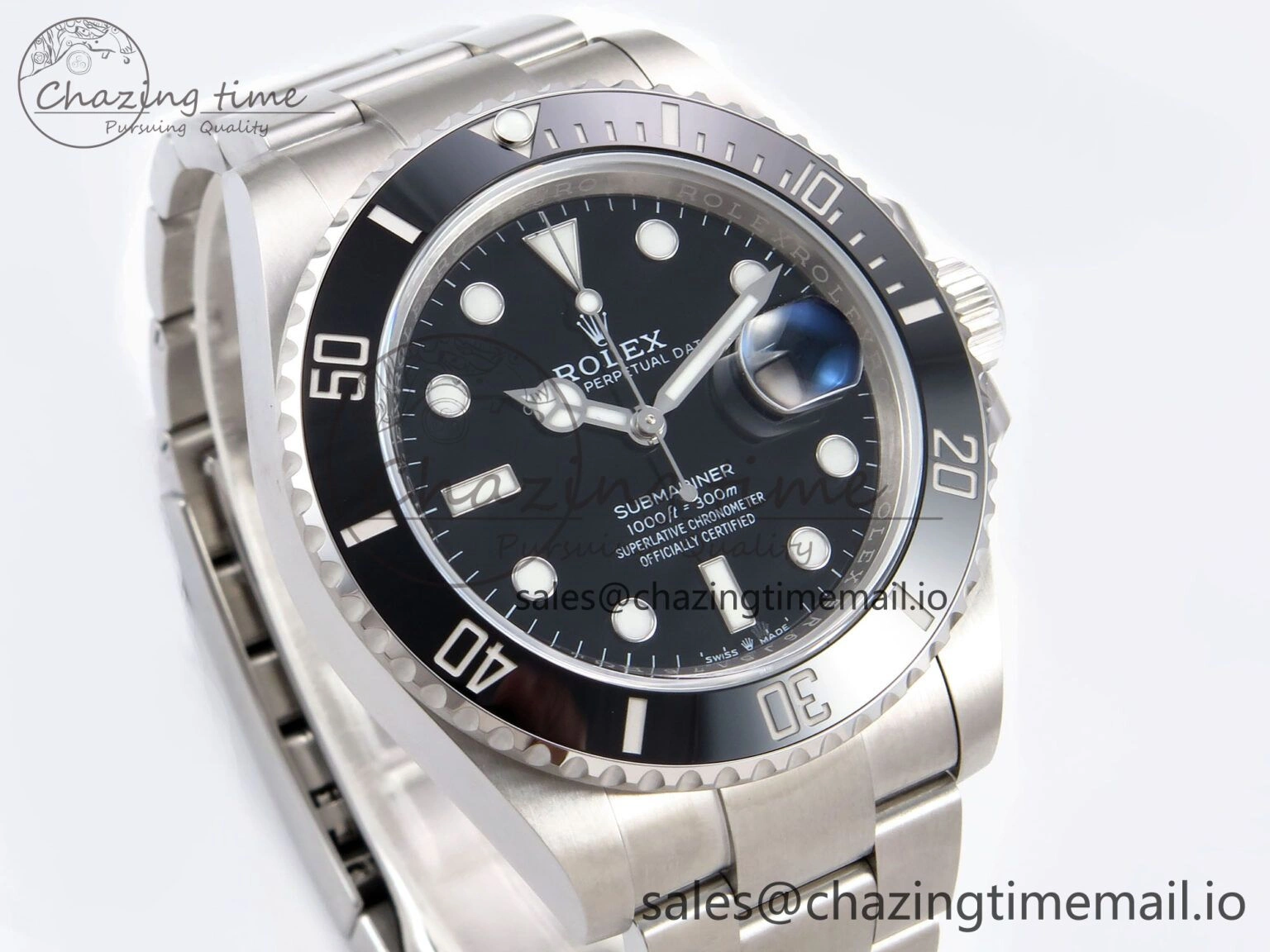 Submariner 41mm 126610 LN Black Ceramic EWEF 1:1 Best Edition on Bracelet SH3235