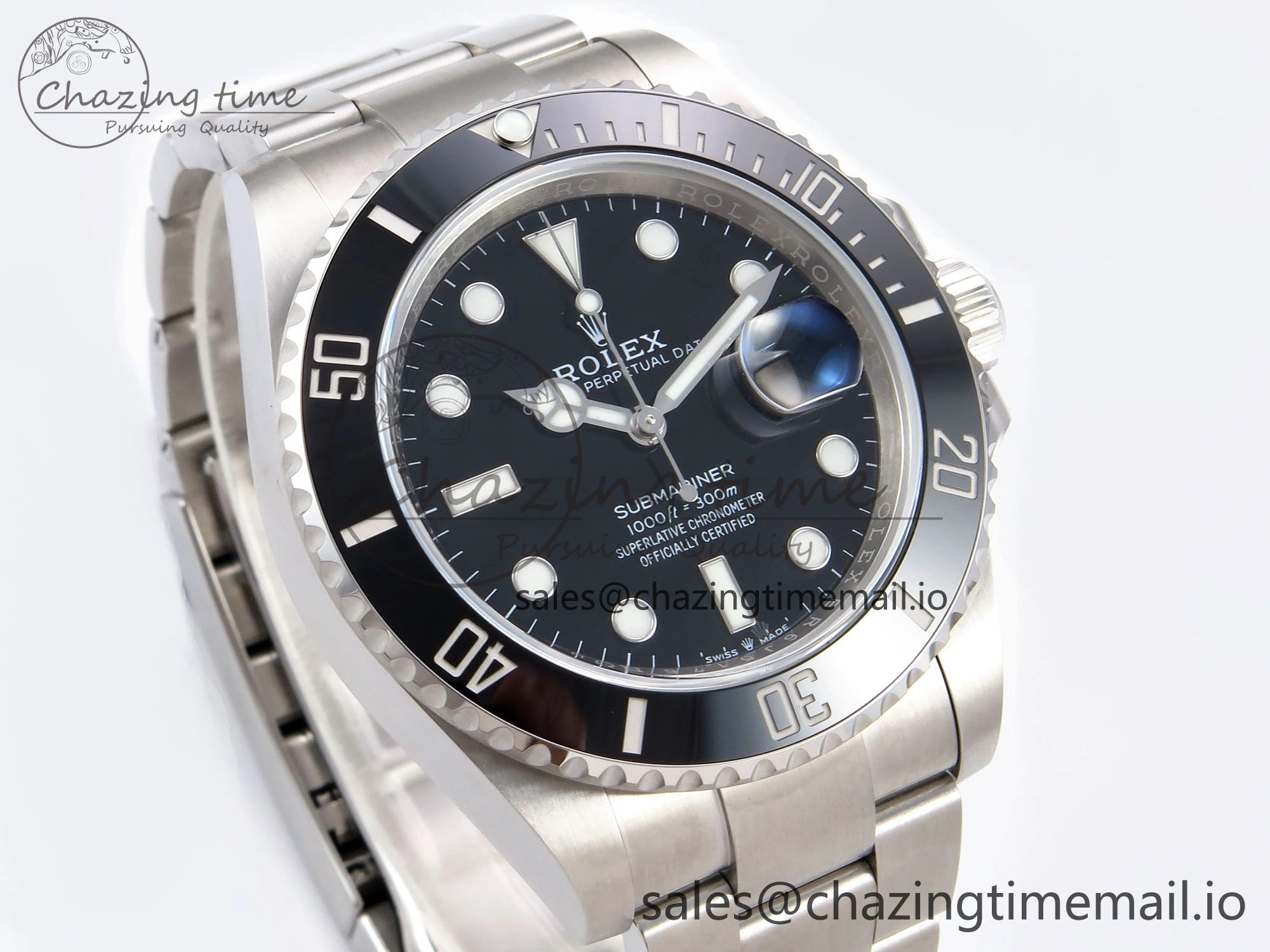 Submariner 41mm 126610 LN Black Ceramic EWEF 1:1 Best Edition on Bracelet SH3235