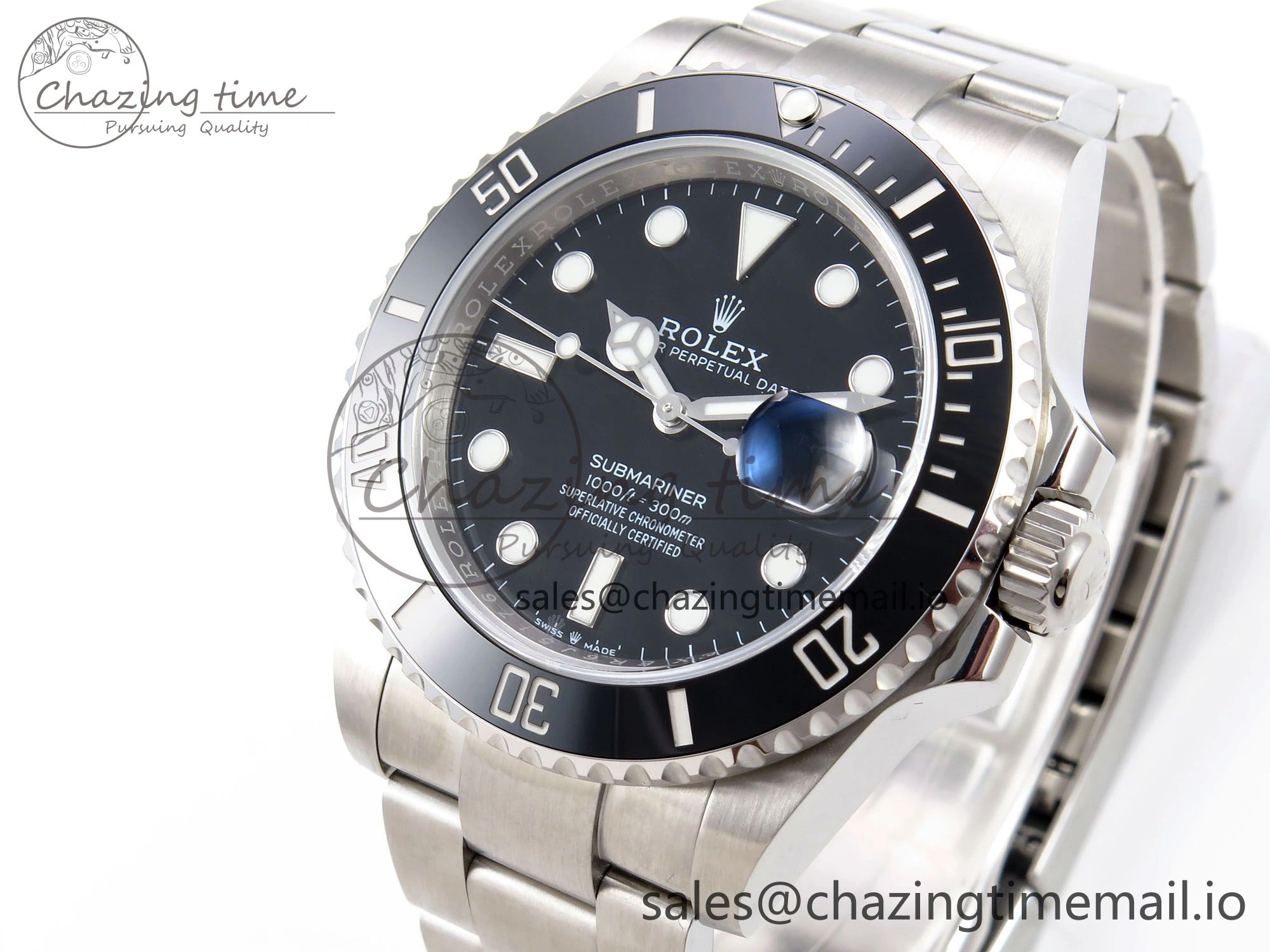 Submariner 41mm 126610 LN Black Ceramic EWEF 1:1 Best Edition on Bracelet SH3235