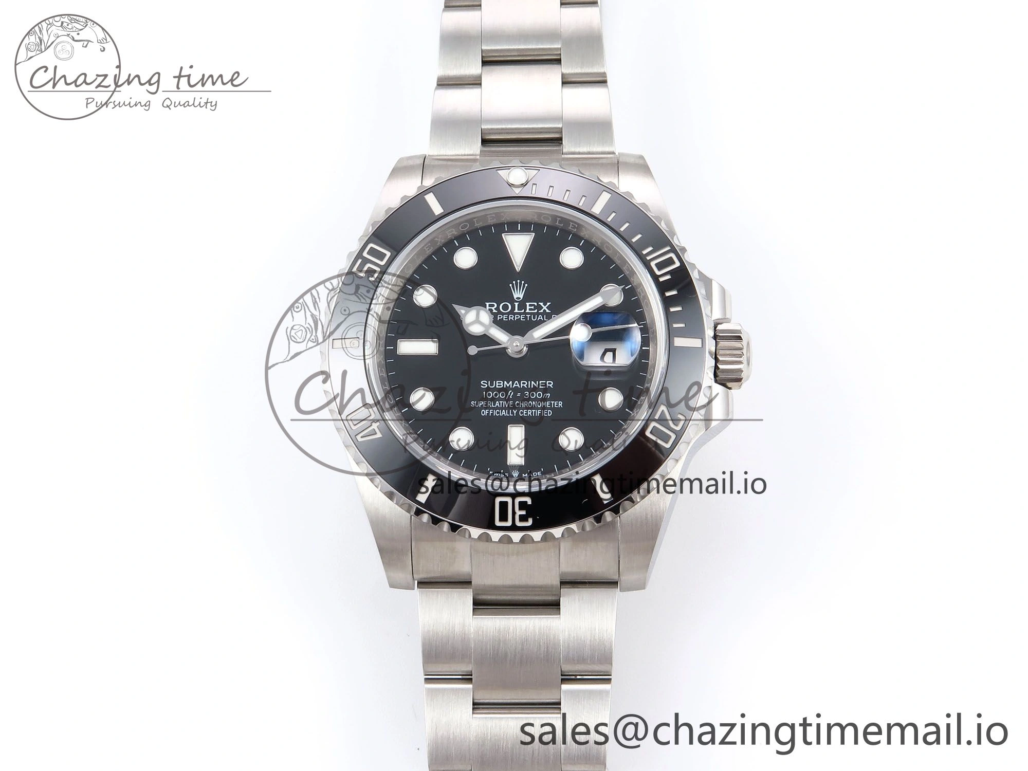 Submariner 41mm 126610 LN Black Ceramic EWEF 1:1 Best Edition on Bracelet SH3235