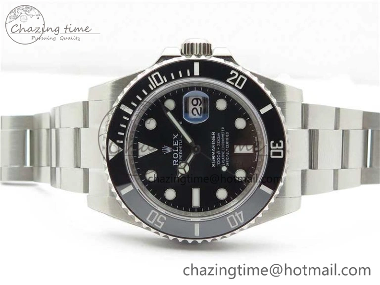 Submariner 41mm 126610 LN Black Ceramic EWF Black Dial on SS Bracelet A3235