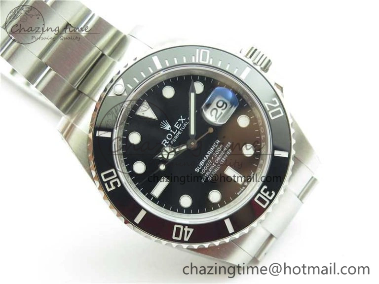 Submariner 41mm 126610 LN Black Ceramic EWF Black Dial on SS Bracelet A3235
