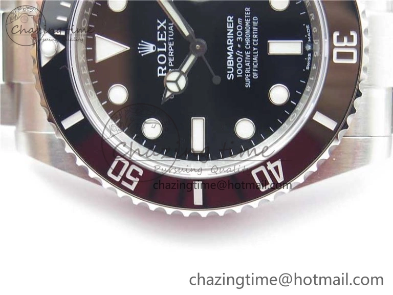 Submariner 41mm 126610 LN Black Ceramic EWF Black Dial on SS Bracelet A3235